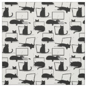 ラップトップに座っている猫 ファブリック (見本)