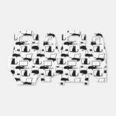 ラップトップに座っている黒猫のパターン フェイバーボックス (折り畳みなし)