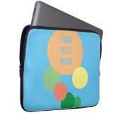 ラップトップのケースパステルレインボー紙吹雪サークル名 ラップトップスリーブ (正面右)