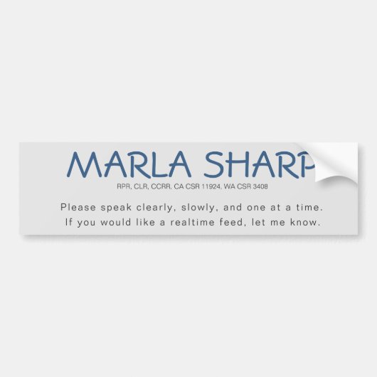 ラップトップのステッカー(大きい、リアルタイムを広告します) バンパーステッカー (正面)