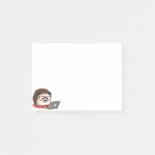ラップトップのポスト・イットのかわいくオタク系ので真面目なハリネズ ポストイット