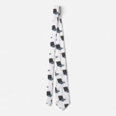 ラップトップの漫画イラスト ネクタイ (裏面)