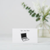 ラップトップのPC、ここのあなたの名前 名刺 (スタンド正面)