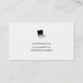 ラップトップのPC、ここのあなたの名前 名刺 (裏面)