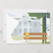 ラップトップコンピューター卒業パーティーの大学院生 招待状 (裏面)