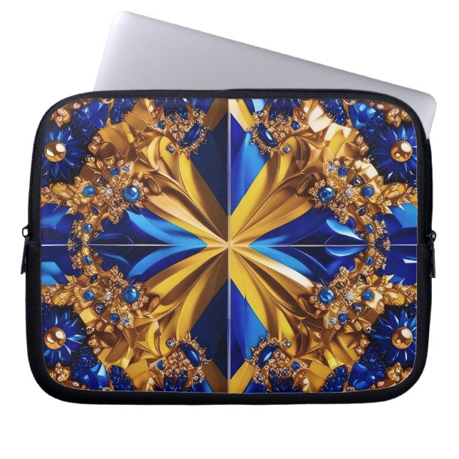 ラップトップスリーブとスウェーデンカラーデザイン ラップトップスリーブ (正面)