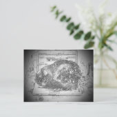 ラップトップラップトップラップキャットに文句を言う天使? ポストカード (スタンド正面)