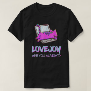 ラップトップ上のVaporwave猫デザイン Tシャツ
