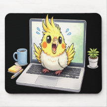 ラップトップ用マウスパッド オカメインコ