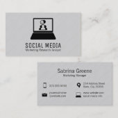 ラップトップ | テクスチャライン2 名刺 (正面/裏面)