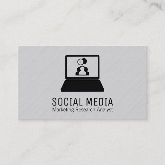 ラップトップ | テクスチャライン2 名刺 (正面)