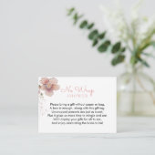 ラップピンクのフローラブライダルシャワーエンクロージャカードなし エンクロージャーカード (スタンド正面)