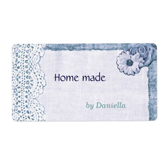 ラップラベルにレース ラベル (正面)