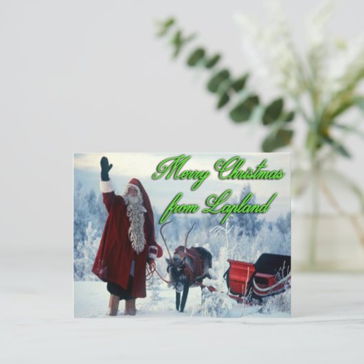 ラップランドのメリークリスマス シーズンポストカード (スタンド正面)