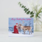 ラップランドのメリークリスマス シーズンポストカード (スタンド正面)