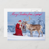 ラップランドのメリークリスマス シーズンポストカード (正面/裏面)