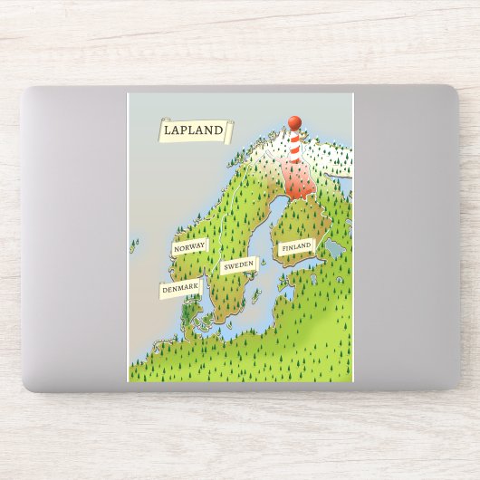 ラップランドの地図 シール (コンピューター)