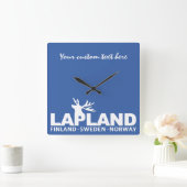 ラップランドカスタム文字&カラーウォールクロック スクエア壁時計 (ホーム)