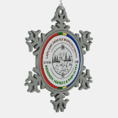 ラップランドサーミ小妖精や小人労働者組合トナカイ遊牧民 スノーフレークピューターオーナメント (左)