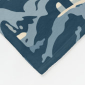 ラップランドフィンランドトラベルアートヴィンテージ フリースブランケット (角)