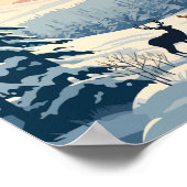 ラップランドフィンランドトラベルアートヴィンテージ ポスター (角)