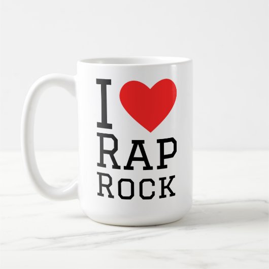 ラップロックが好き コーヒーマグカップ (左)