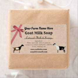 ラップ及びプレイドヤギ乳石鹸ラベル ラベル