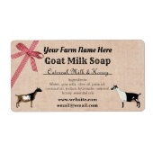 ラップ及びプレイドヤギ乳石鹸ラベル ラベル (正面)