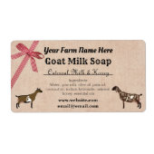 ラップ及びプレイドヤギ乳石鹸ラベル ラベル (正面)