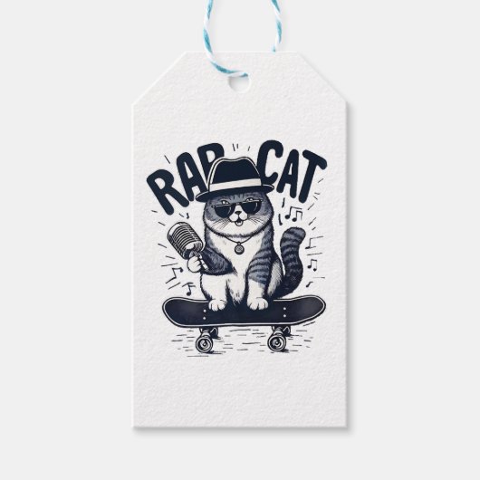 ラップ猫のハーモニー ギフトタグ (正面)