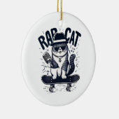 ラップ猫のハーモニー セラミックオーナメント (右)