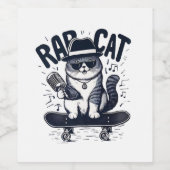 ラップ猫のハーモニー ワインラベル (シングルラベル)