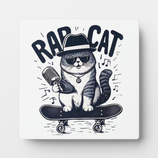 ラップ猫ハーモニー フォトプラーク (正面)