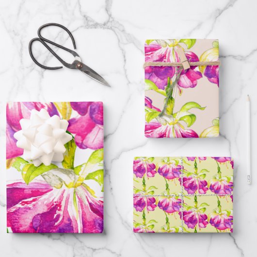 ラップ紙セットに穴を開ける ラッピングペーパーシート (正面)