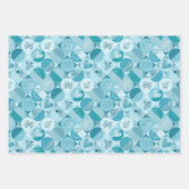 ラップ紙セット3枚のジオメトリデザイン ラッピングペーパーシート (正面)