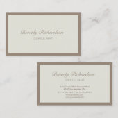 ラッモダンクエレガントスシンプルプロフェッショナルブラウン 名刺 (正面/裏面)