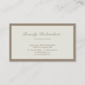 ラッモダンクエレガントスシンプルプロフェッショナルブラウン 名刺 (裏面)