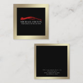 ラッモダンクシンプルラインロゴ スクエア名刺 (正面/裏面)