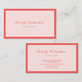 ラッモダンクスエレガントミニマルプロフェッショナルサーモン 名刺