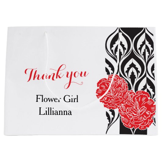 ラッモダンクス結婚の花の女の子の好意抱き枕 ラージペーパーバッグ (正面)