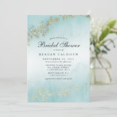 ラッモダンクス金ゴールドフレイクエスアルミストブライダルシャワー 招待状 (スタンド正面)