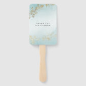 ラッモダンクス金ゴールドフレックスティール(緑がかった色)ミスト結婚ーズ ハンドファン (裏面)