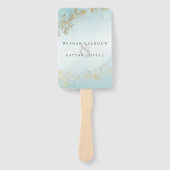 ラッモダンクス金ゴールドフレックスティール(緑がかった色)ミスト結婚ーズ ハンドファン (正面)