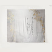 ラッモダンクス金ゴールドフレックス灰色の霧結婚の写真 タペストリー (正面(横))