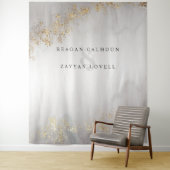 ラッモダンクス金ゴールドフレックス灰色の霧結婚の写真 タペストリー (インサイチュ)