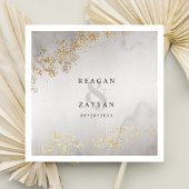 ラッモダンクス金ゴールドフレックス灰色ウォーター結婚カラーNa スタンダードカクテルナプキン