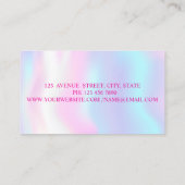 ラッモダンシュ、メイクアップアーティストホログラフィー 名刺 (裏面)