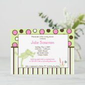 ラッモダンプカエル赤ちゃんシャワー招待状 招待状 (スタンド正面)