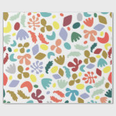 ラッモダンプカラフルパターン(の模様が)ある紙 ラッピングペーパー (フラット)