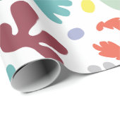 ラッモダンプカラフルパターン(の模様が)ある紙 ラッピングペーパー (ロールコーナー)